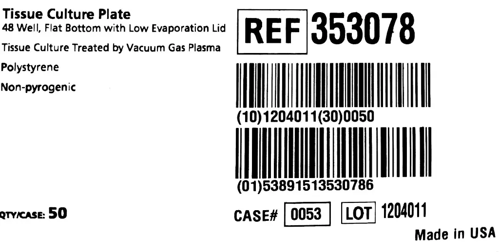 Tissue Culture Plate 48 Well, Flat Bottom 353078 GIMP.webp