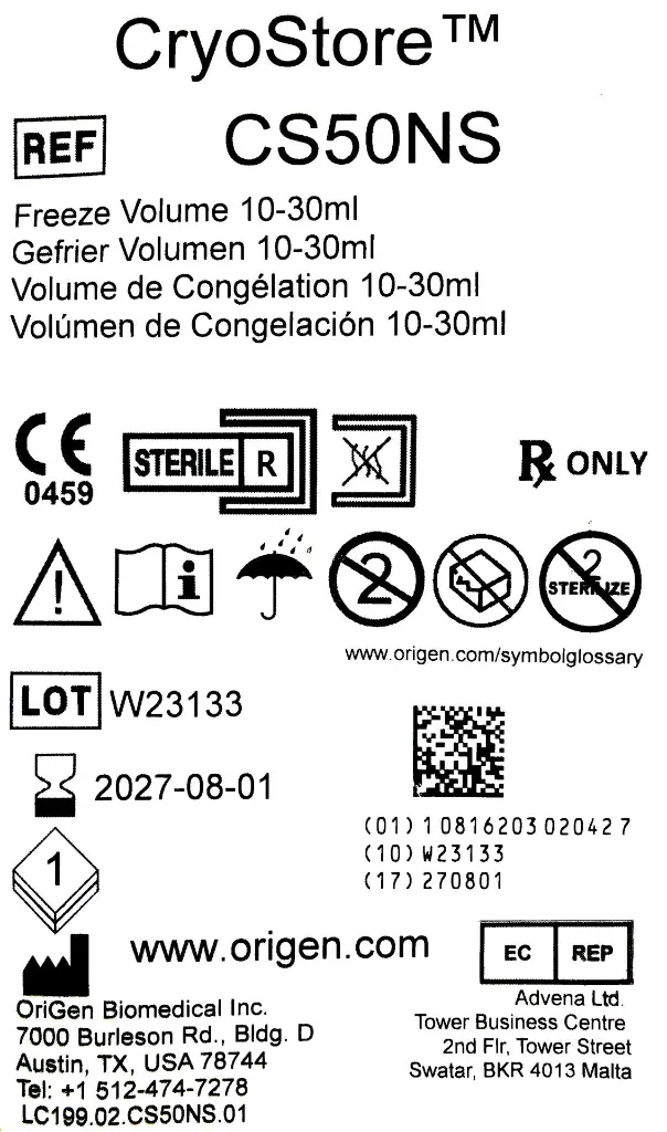 Origen CNS50 Label.webp